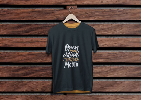 Free Hanging T-Shirt Mockup