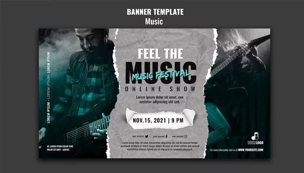 Free Music Banner Design Template