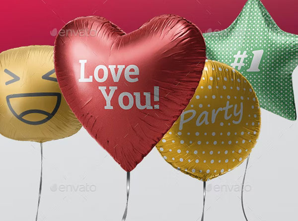 Free PSD Balloon Mockups