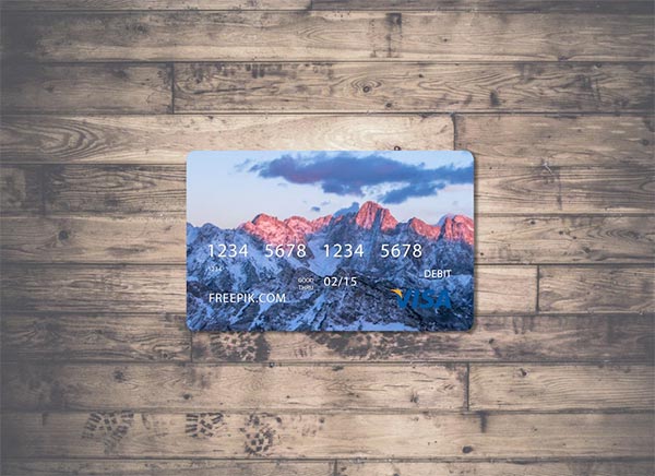 Free PSD Credit Card Mockup
