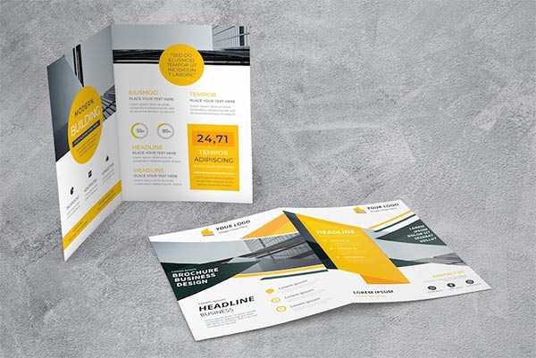 Free PSD Folded Business Card Mockup