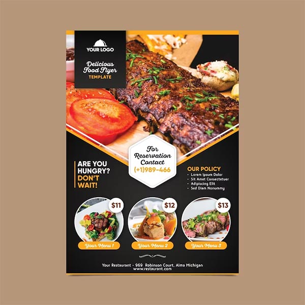 Free PSD Food Flyer Designs