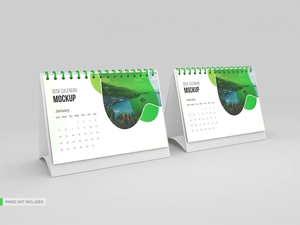 Free Horizontal Wall Calendar Mockup