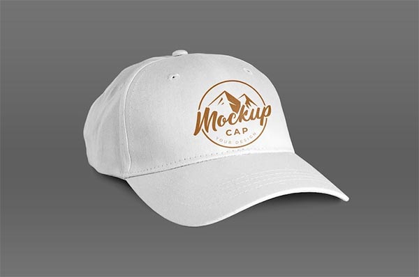 Free PSD Isolated White Cap Mockup