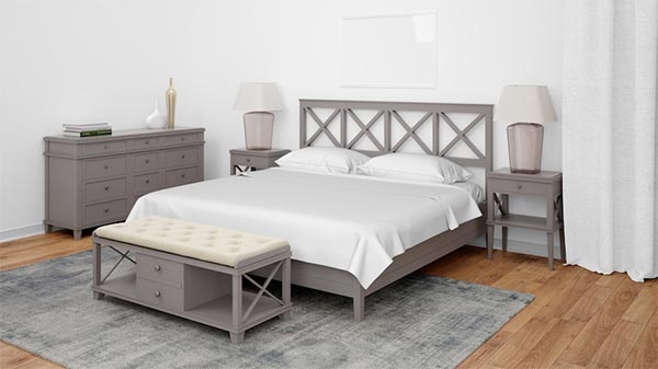 Free PSD Modern Bedroom Mockup