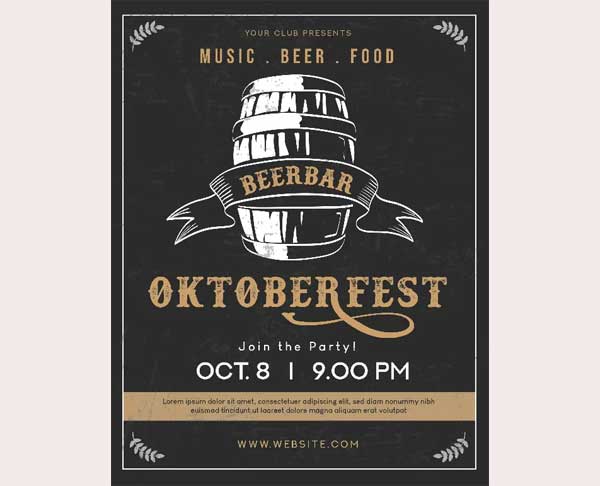 Free PSD Oktoberfest Flyer Template