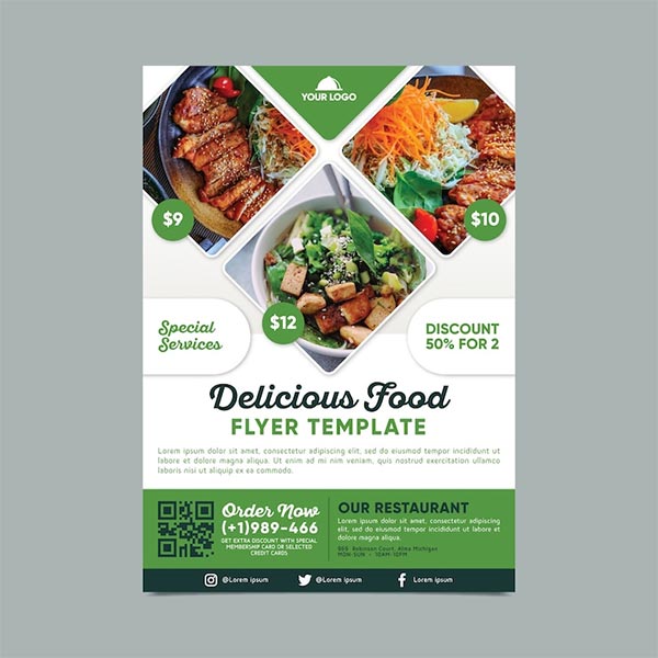 Free PSD Restaurant Flyer Template