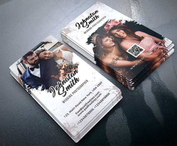 Free PSD Wedding Photographer Business Card