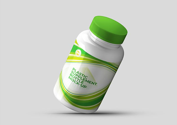 Supplement Bottle or Jar Mockup