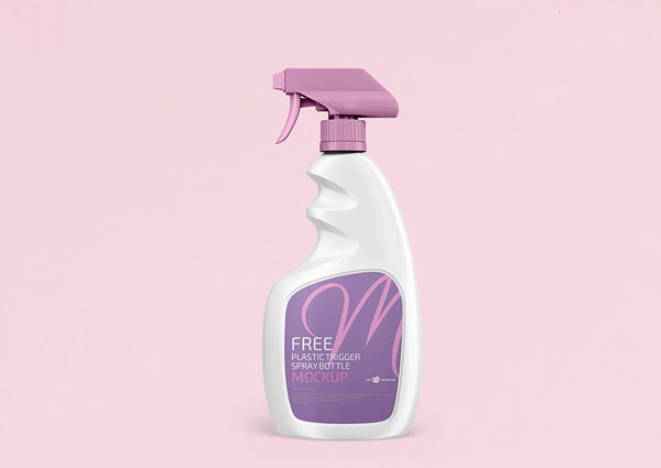 Free Plastic Trigger Spray Bottle Mockup