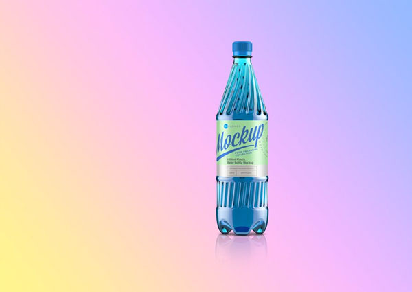 Free Plastic Water Bottle Mockup