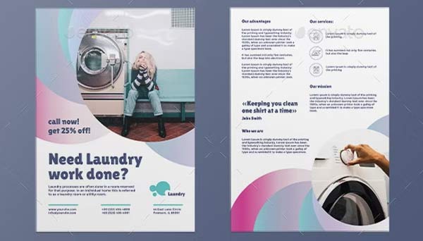 Free Printable Laundry Flyer Templates