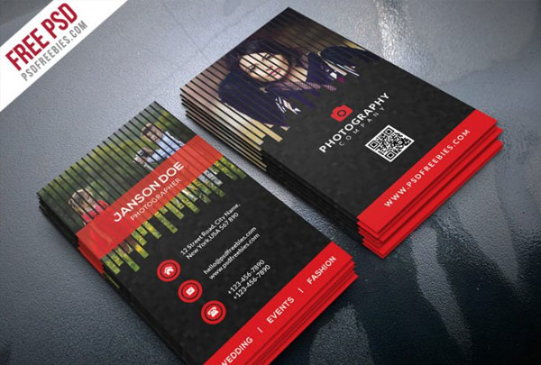 Free Professional Photographer Business Card PSD Bundle