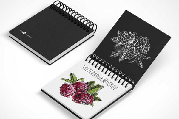 Free Sketchbook Design PSD Mockups