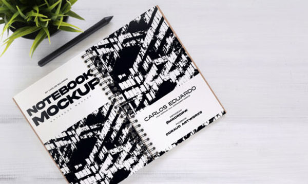 Free Sketchbook Mockup Templates