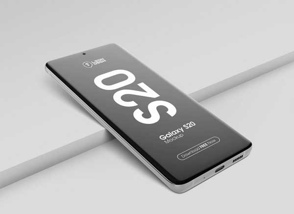 Free Smartphone Samsung Galaxy Mockup