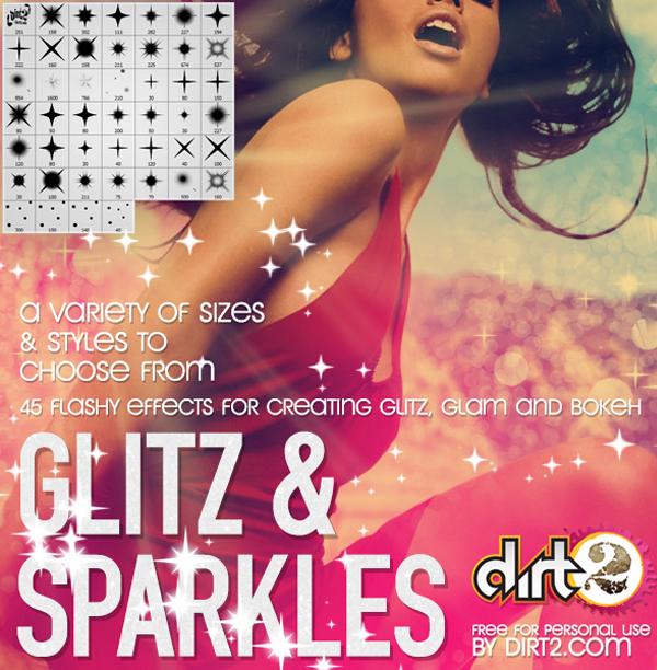 Free Sparkles Photoshop Brushes