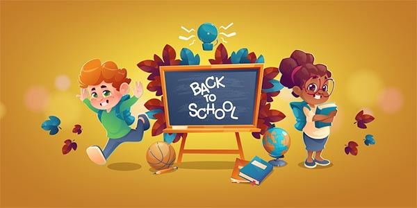 Free Sumer Cartoon Back to School Billboard