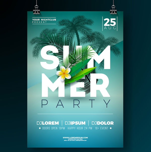 Free Summer Party Flyer Template