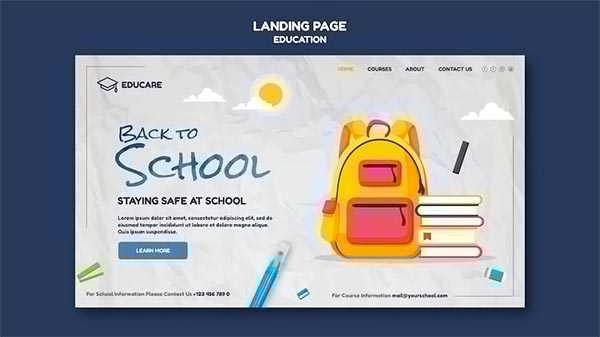 Free Summer School Billboard Template