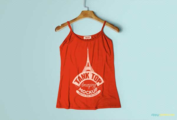 Free Tank Top Ladies PSD Mockup
