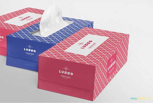 Free Tissue Box Mockup in PSD