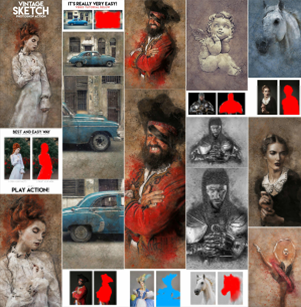 Free Vintage Sketch Photoshop Action