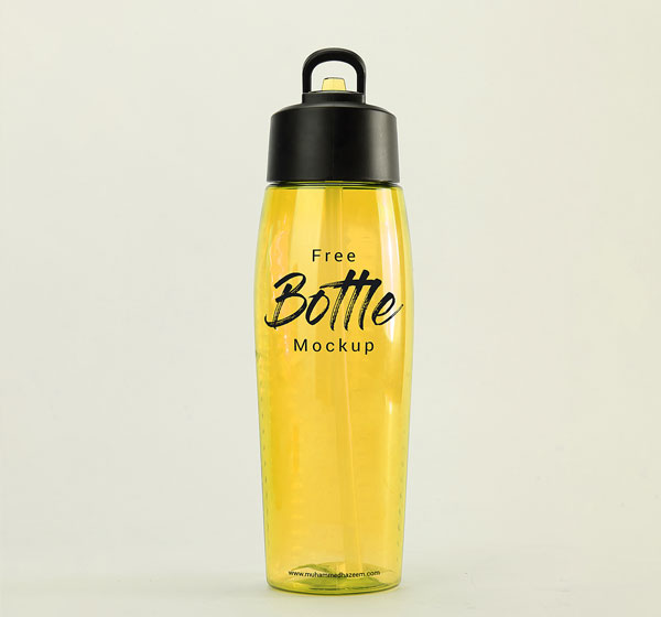 Free Water Plastic Bottle Mockup