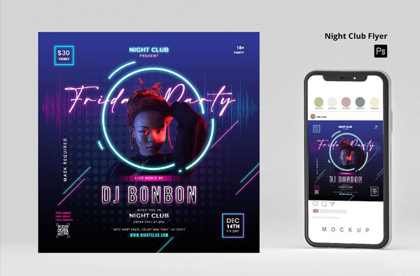 Friday Party Square Instagram