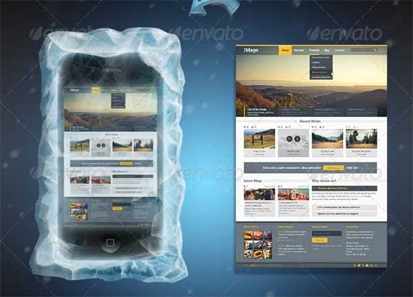 Frozen Smartphone Mockup