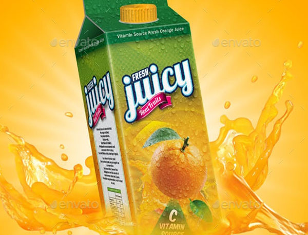 Fruit Juice Box Photoshop Mockup Download
