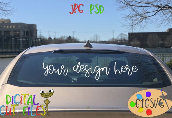 Full Rear Windshield Mockup