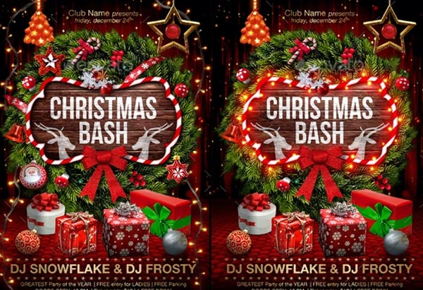 Fully Editable Glow Party Flyer