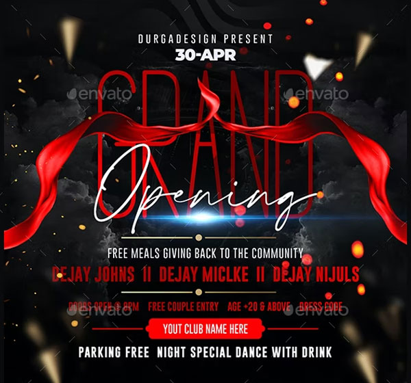Fully Editable Grand Opening Instagram Template