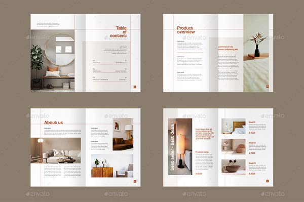 Furniture Product Catalog Design Template