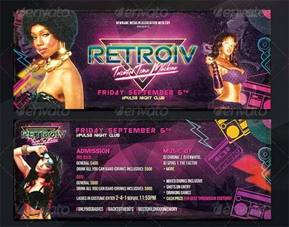 Futuristic Retro Party Flyer