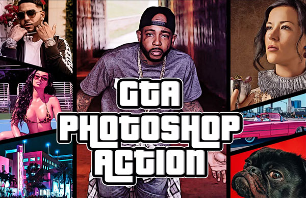 GTA Game Photoshop Action Download
