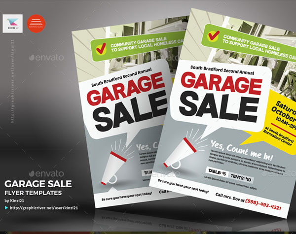 Garage Sale Flyer Templates