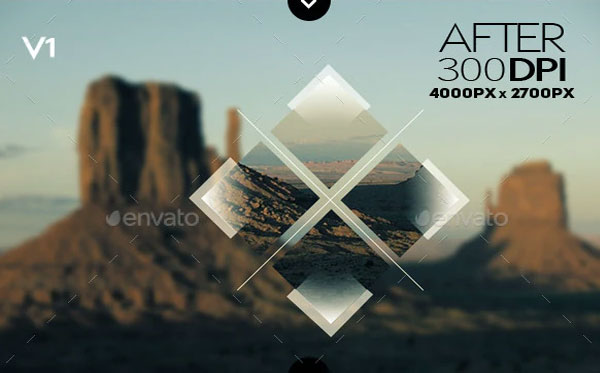 Geometric Photo Template Photoshop Creator