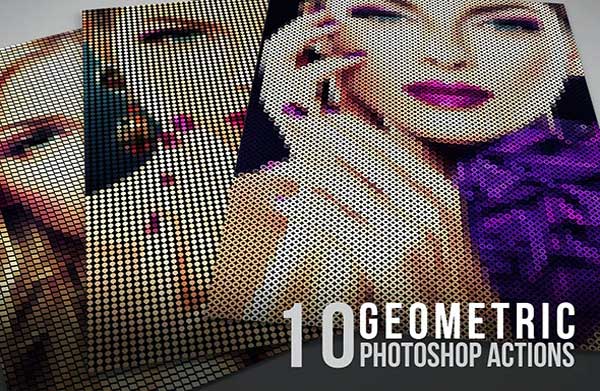 Geometric Photoshop Actions Overlay