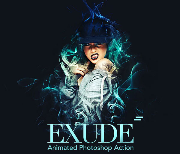Gif Animated Exude Photoshop Action
