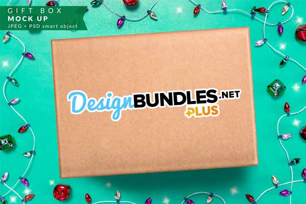 Gift Box Christmas Mockup