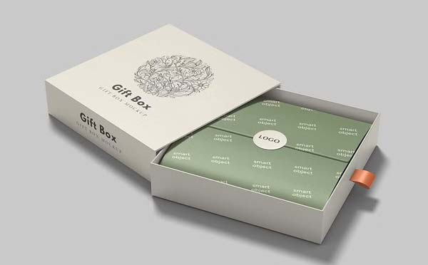 Gift Box Mockup PSD Template