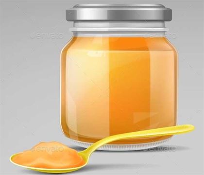 Glass Baby Food Jar Plastic Mockup