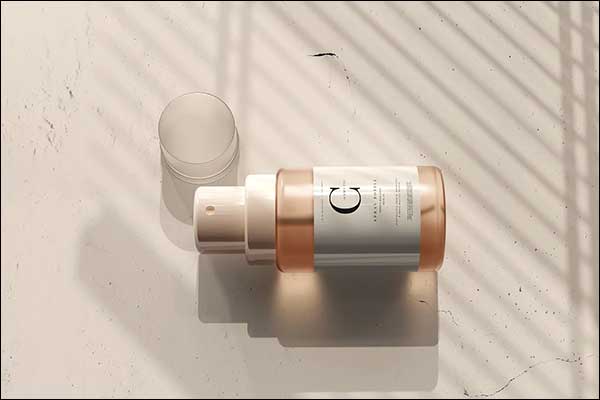 Glass Cosmetic Deodorant Spray Bottle Mockup