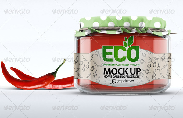 Glass Jar Mockup