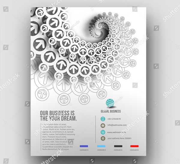 Global Business Flyer Template Design