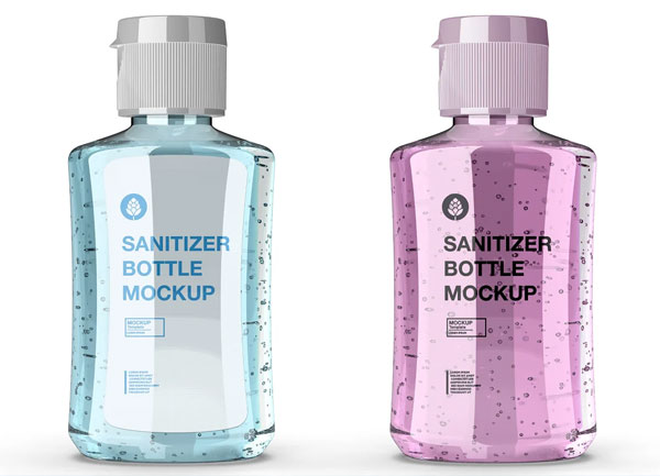 Glossy Hand Sanitizer Bottle Mockup