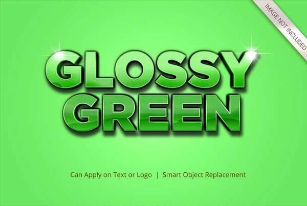 Glossy Text Effect Style