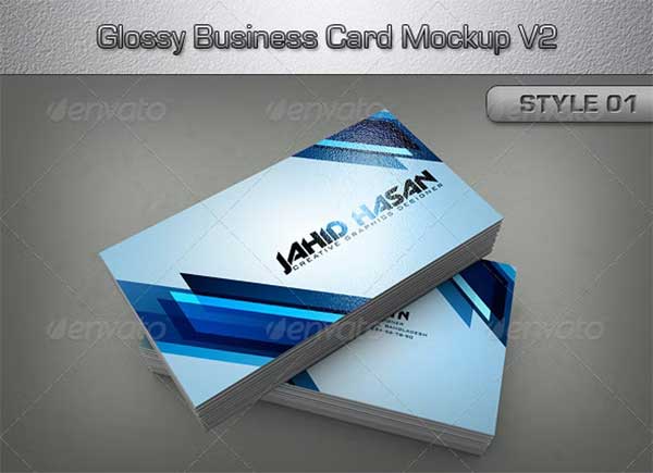 Glossy Visiting Card MockUps